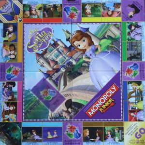 PARTS ONLY - Sofia The First Monopoly Junior Board Game - English and French Edition - (1) Game Board Only