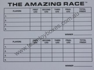PARTS ONLY - The Amazing Race Board Game - (1) Score Pad Single Sheet Only