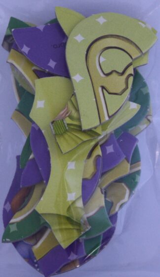 PARTS ONLY - Sofia The First Monopoly Junior Board Game - English and French Edition - 15 Cardboard Tiara Puzzle Pieces Only