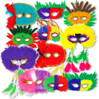 Medium Feathered Masks