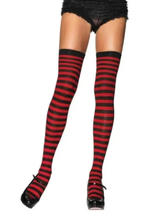 Red and Black Striped Stockings