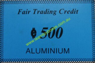 PARTS ONLY - Anti - Monopoly Board Game - (1) Aluminium €500 Fair Trading Credit Card Only