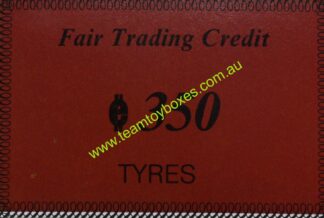 PARTS ONLY - Anti - Monopoly Board Game - (1) Tyres €350 Fair Trading Credit Card Only