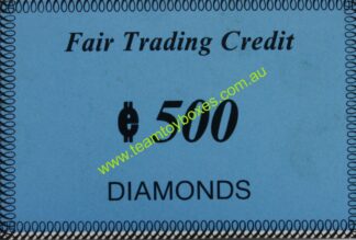 PARTS ONLY - Anti - Monopoly Board Game - (1) Diamonds €500 Fair Trading Credit Card Only