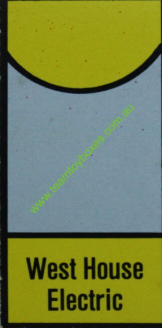 PARTS ONLY - Anti - Monopoly Board Game - (1) West House Electric Accusation Card Only