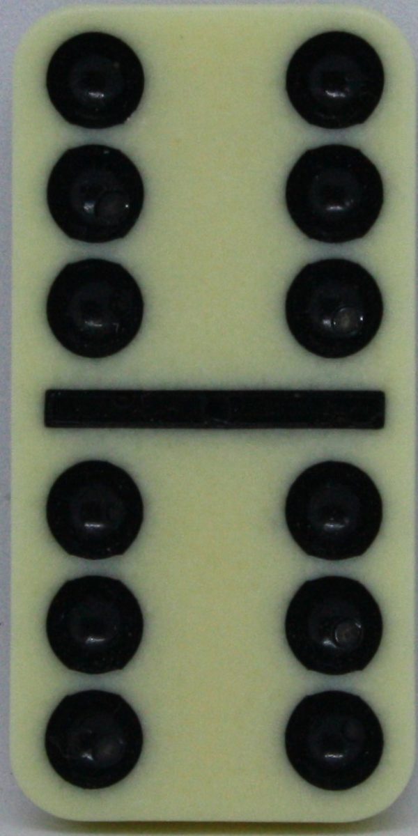 PARTS ONLY - Learn Dominoes Game - (1) Plastic Domino Tile Only