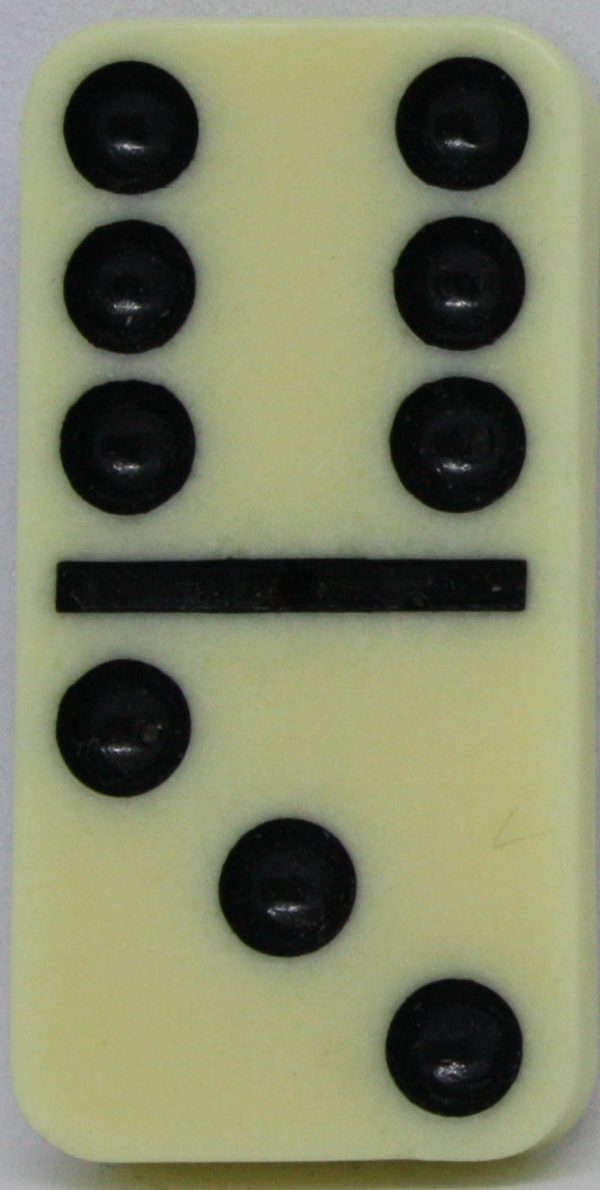PARTS ONLY - Learn Dominoes Game - (1) Plastic Domino Tile Only