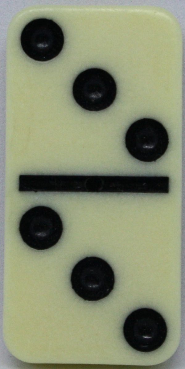 PARTS ONLY - Learn Dominoes Game - (1) Plastic Domino Tile Only