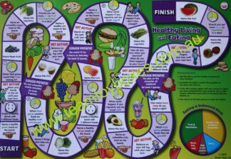PARTS ONLY - Personal Safety Healthy Living and Well Being Board Game - (1) Healthy Living and Eating Game Board Only