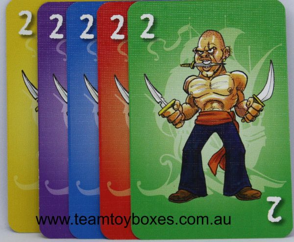 PARTS ONLY - Dead Man's Treasure Board Game - (1) Pack of 5 Number 2 Pirate Cards