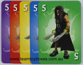 PARTS ONLY - Dead Man's Treasure Board Game - (1) Pack of 5 Number 5 Pirate Cards