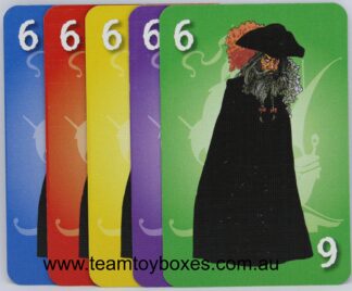 PARTS ONLY - Dead Man's Treasure Board Game - (1) Pack of 5 Number 6 Pirate Cards