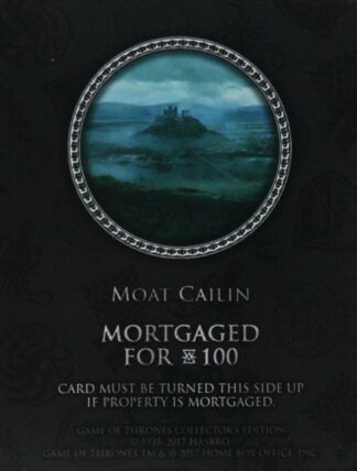 PARTS ONLY - Monopoly Board Game "Game of Thrones" Collector’s Edition - (1) Moat Cailin Title Deed Card Only