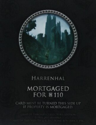 PARTS ONLY - Monopoly Board Game "Game of Thrones" Collector’s Edition - (1) Harrenhal Title Deed Card Only