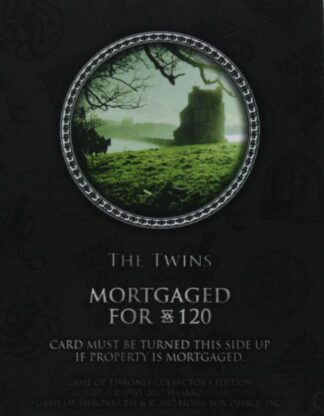 PARTS ONLY - Monopoly Board Game "Game of Thrones" Collector’s Edition - (1) The Twins Title Deed Card Only