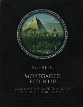 PARTS ONLY - Monopoly Board Game "Game of Thrones" Collector’s Edition - (1) Meereen Title Deed Card Only