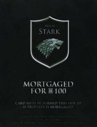 PARTS ONLY - Monopoly Board Game "Game of Thrones" Collector’s Edition - (1) House Stark Title Deed Card Only