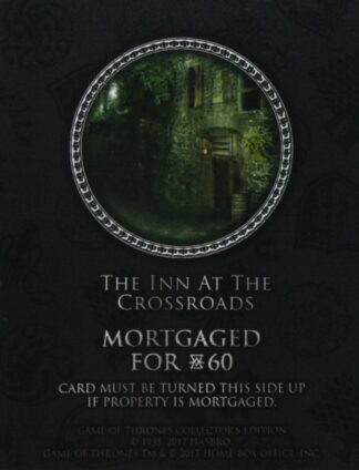 PARTS ONLY - Monopoly Board Game "Game of Thrones" Collector’s Edition - (1) The Inn At The Crossroads Title Deed Card Only