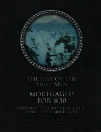 PARTS ONLY - Monopoly Board Game "Game of Thrones" Collector’s Edition - (1) The Fist Of The First Men Title Deed Card Only