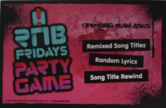 PARTS ONLY - RNB Fridays Party Board Game - (1) Pack of 50 Questions (Remixed Song Titles, Random Lyrics, Song Title Rewind)