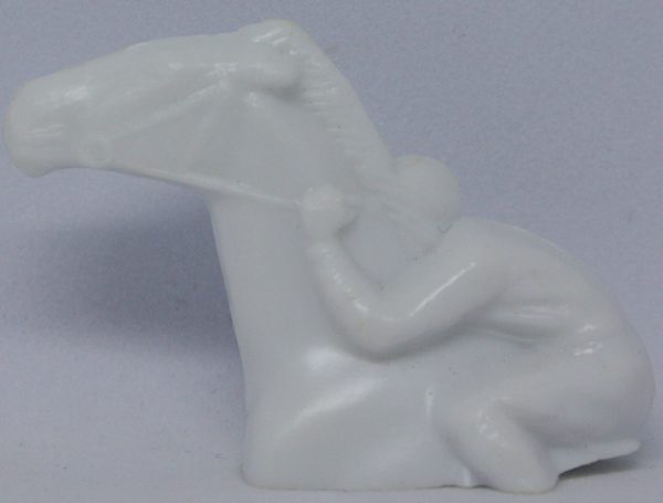 PARTS ONLY - Bust The Bookie Board Game - (1) White Horse and Jockey Only
