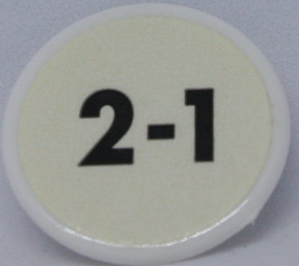 PARTS ONLY - Bust The Bookie Board Game - (1) 2-1 Odds Chip Only