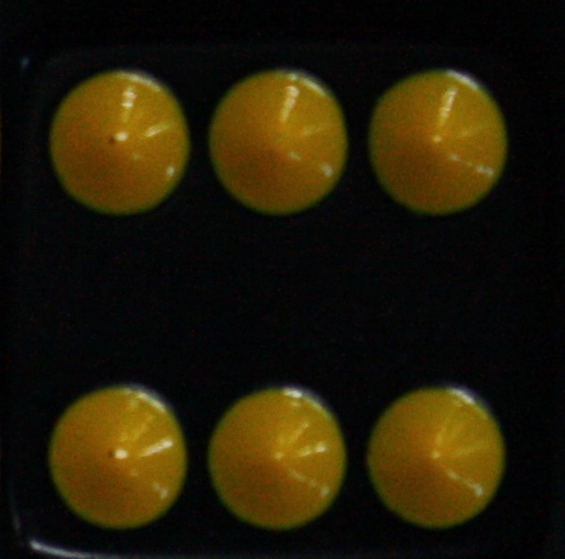 PARTS ONLY - Monopoly Avatar Board Game - (1) Black and Yellow Die Only