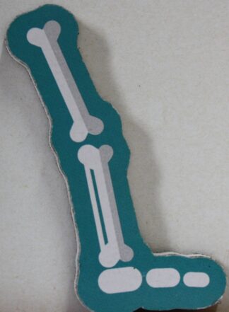 PARTS ONLY - Skeleton Hangman Magnetic Pocket Game - (1) Magnetic Skeleton Left Leg Only