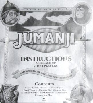 PARTS ONLY - Jumanji Board Game - Instructions Only