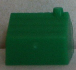 PARTS ONLY - Monopoly Board Game 1996 Edition - Pack of (5) Green Houses Only