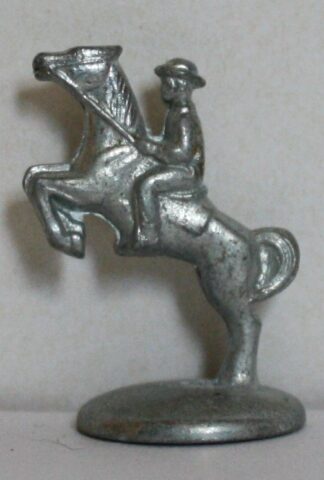 PARTS ONLY - Monopoly Board Game 1996 Edition - (1) Metal Horse and Rider Token Only