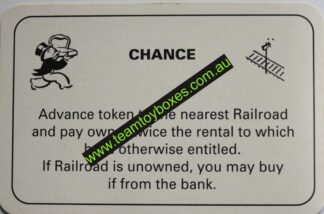 PARTS ONLY - Monopoly Board Game 1996 Edition - (1) Number 1 Chance Card Only