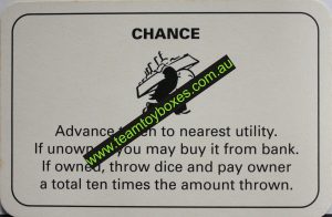 PARTS ONLY - Monopoly Board Game 1996 Edition - Number 9 Chance Card Only