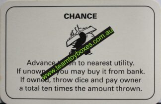 PARTS ONLY - Monopoly Board Game 1996 Edition - (1) Number 9 Chance Card Only