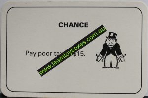 PARTS ONLY - Monopoly Board Game 1996 Edition - Number 6 Chance Card Only