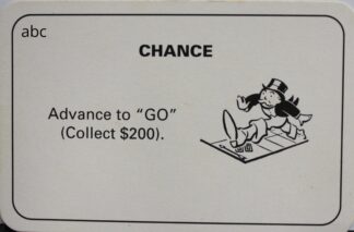 PARTS ONLY - Monopoly Board Game 1996 Edition - (1) Number 7 Chance Card Only