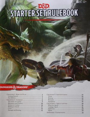 PARTS ONLY - Dungeons and Dragons Starter Set - (1) 32 Page Rulebook Level 1-5 Only