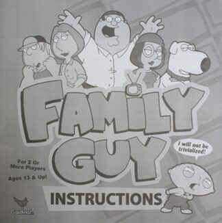 PARTS ONLY - Family Guy Trivia Board Game Tin Edition - Instructions Only