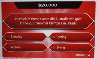 PARTS ONLY - Who Wants To Be A Millionaire Hot Seat Board Game - (1) Pack of 20 $20,000 Question Cards Only