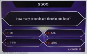 PARTS ONLY - Who Wants To Be A Millionaire Hot Seat Board Game - (1) Pack of 20 $500 Question Cards Only