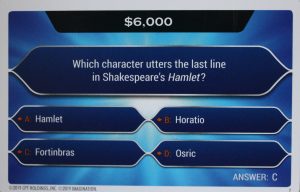 PARTS ONLY - Who Wants To Be A Millionaire Hot Seat Board Game - (1) Pack of 20 $6,000 Question Cards Only