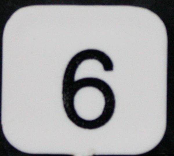 PARTS ONLY - Nightmare Board Game - (1) Number 6 Numbered Disc Only