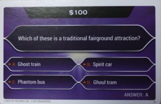PARTS ONLY - Who Wants To Be A Millionaire Hot Seat Board Game - (1) Pack of 20 $100 Question Cards Only