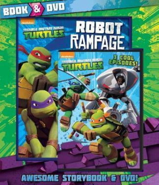 Teenage Mutant Ninja Turtles Robot Rampage Book and DVD - New
