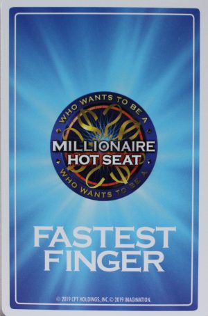 PARTS ONLY - Who Wants To Be A Millionaire Hot Seat Board Game - (1) Blue Fastest Finger Letter A Card Only