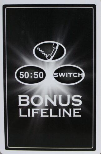 PARTS ONLY - Who Wants To Be A Millionaire Hot Seat Board Game - (1) Bonus Lifeline Card Only