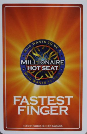 PARTS ONLY - Who Wants To Be A Millionaire Hot Seat Board Game - (1) Orange Fastest Finger Letter A Card Only