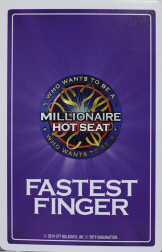 PARTS ONLY - Who Wants To Be A Millionaire Hot Seat Board Game - (1) Purple Pass Card Only