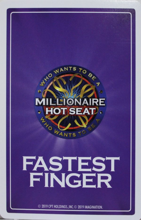 PARTS ONLY - Who Wants To Be A Millionaire Hot Seat Board Game - (1) Purple Pass Card Only