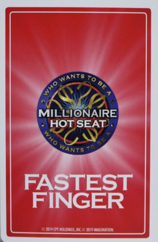 PARTS ONLY - Who Wants To Be A Millionaire Hot Seat Board Game - (1) Red Fastest Finger Letter A Card Only